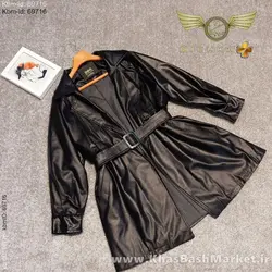 کاپشن چرم زنانه کد 13447