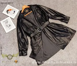 کاپشن چرم زنانه کد 13447