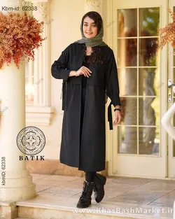 مانتو پشت ژیله استین بند دار ساغر کد 9623