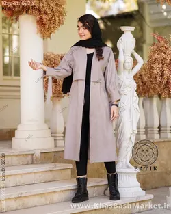 مانتو پشت ژیله استین بند دار ساغر کد 9623