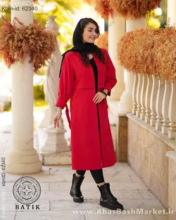 مانتو پشت ژیله استین بند دار ساغر کد 9623