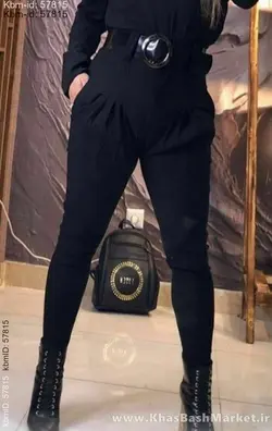 شلوار پیله خور+کمربند چرمی کد 6716