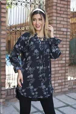 شومیز یقه گره ای کد 5907