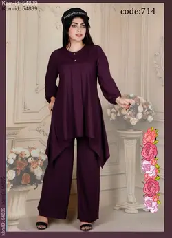 تونیک شلوار زنانه پیله دار کد 3583