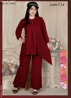 تونیک شلوار زنانه پیله دار کد 3583