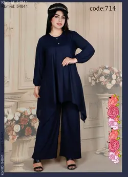 تونیک شلوار زنانه پیله دار کد 3583
