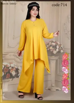 تونیک شلوار زنانه پیله دار کد 3583
