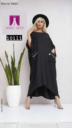 پیراهن مانتویی جیبدار کد 2961