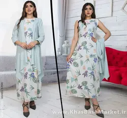 ست دو تیکه مانتو و پیراهن کد 2129