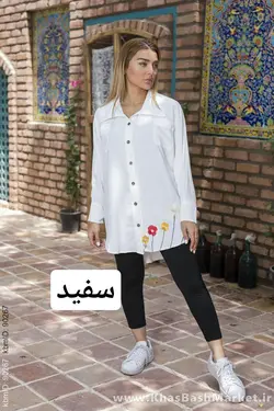 مانتو دو جیب پیش گلدوزی کد 33649