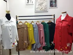 مانتو دو جیب پیش گلدوزی کد 33649