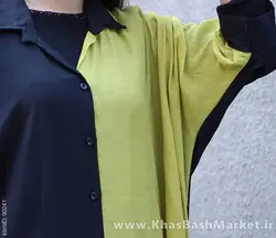 شومیز دورنگ کد 31899