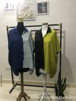 شومیز دورنگ کد 31899