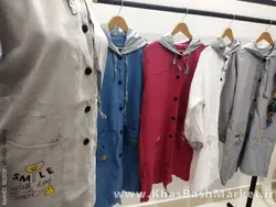 هودی دو جیب ترکیبی دکمه پرسی کد 34207