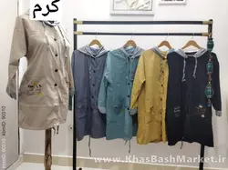 هودی دو جیب ترکیبی دکمه پرسی کد 34207