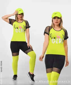 تیشرت شلوار آستین رگلان توردار طرح girl کد 34288