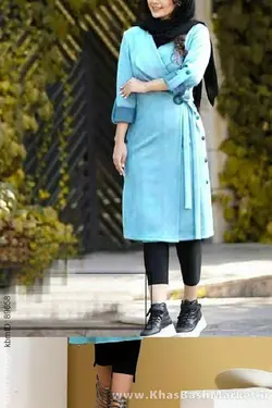 مانتو بغل دکمه دار کد 1081