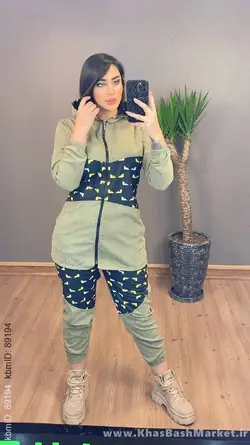 ست هودی شلوار میکرو کلاهدار کد 990
