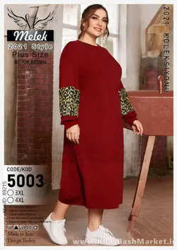 هودی لانگ یقه گرد آستین بلند کد 5003