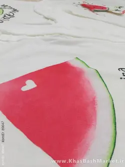 بلوز یلدا طرح بستنی سه بعدی طرح قلبی و نیم قاچ ساده کد 40864