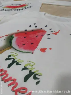 بلوز یلدا طرح بستنی سه بعدی طرح قلبی و نیم قاچ ساده کد 40864