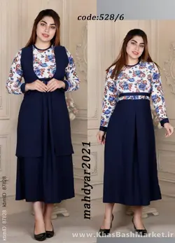 تونیک دوتیکه زیره بلند زنانه 528/6