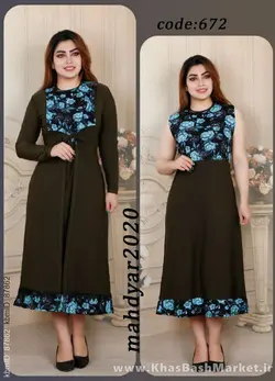 تونیک دوتیکه زنانه دمپا گیپور کد 672
