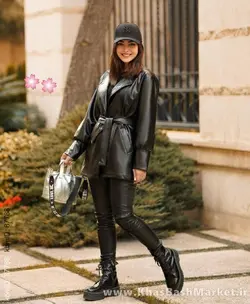 مانتو چرم سرنا کد 39855