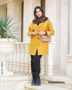 پالتو مدل کچه یقه انگلیسی آستردار