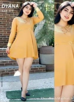 تونیک کراواتی خرجکار طلایی زنانه کد 115
