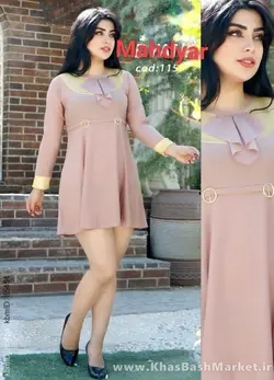 تونیک کراواتی خرجکار طلایی زنانه کد 115