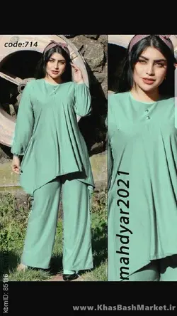تونیک شلوار دو دگمه جلو پیله کد 714