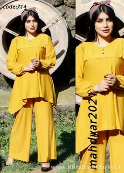 تونیک شلوار دو دگمه جلو پیله کد 714