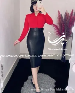 دامن چرم پاییزی کد 337