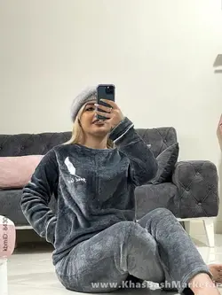 ست بلوز شلوار حوله ای کد 8003