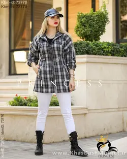 مانتو چهارخونه پاییزه مدل مرسیا کد 309