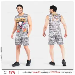 ست رکابی و شلوارک مردانه Off-White مدل 27071