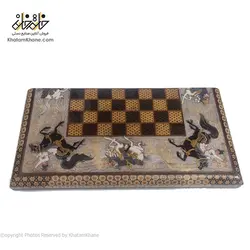 شطرنج و تخته نرد خاتم کاری چوگان