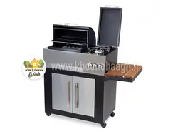باربیکیو ۹۲ سانت اجاق دار استیل با کابینت