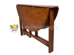 میز و صندلی چوبی تاشو دایره 4 نفره