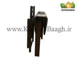 میز و صندلی چوبی تاشو دایره 4 نفره