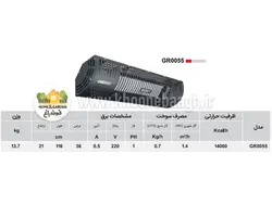 هیتر تراسی انرژی مدل GR 0055