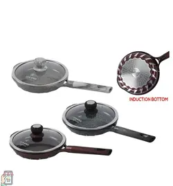 ماهیتابه دسته دار life smile مدل: flcm_5f_28 لایف اسمایل