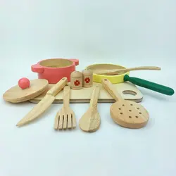 اسباب بازی چوبی اکسسوری آشپزخانه 11 پارچه - فروشگاه اینترنتی کودک امروز