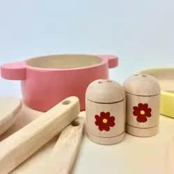 اسباب بازی چوبی اکسسوری آشپزخانه 11 پارچه - فروشگاه اینترنتی کودک امروز