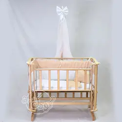 تخت کنار مادر چوبی گهواره ای مدل آنجل - فروشگاه اینترنتی کودک امروز