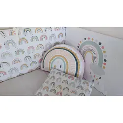 سرویس روتختی نوزاد 7 تکه طرح رنگین کمان مدرن - فروشگاه اینترنتی کودک امروز