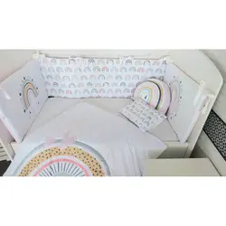 سرویس روتختی نوزاد 7 تکه طرح رنگین کمان مدرن - فروشگاه اینترنتی کودک امروز