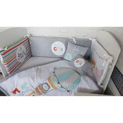 سرویس روتختی نوزاد 7 تکه طرح بالن و تنبل - فروشگاه اینترنتی کودک امروز