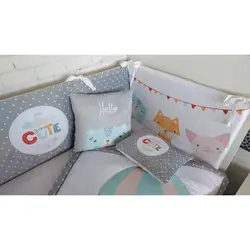 سرویس روتختی نوزاد 7 تکه طرح بالن و تنبل - فروشگاه اینترنتی کودک امروز